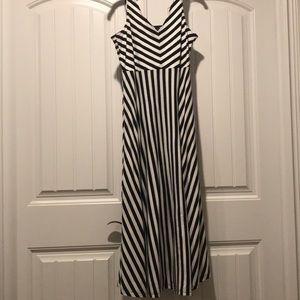 Navy/White Striped Maxi